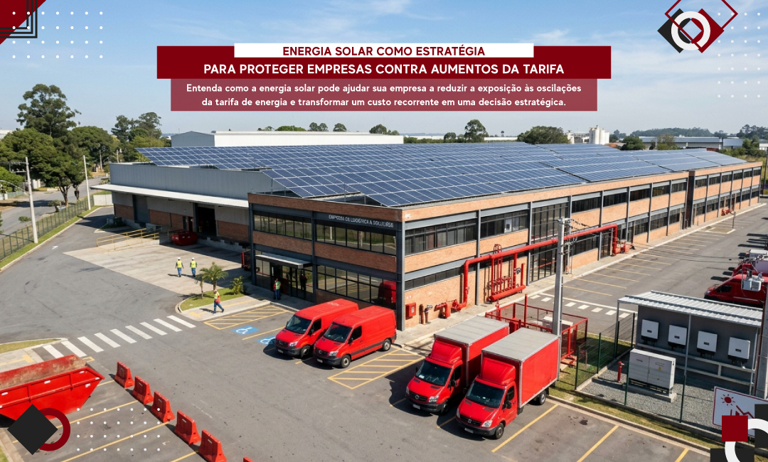 Energia solar como estratégia para proteger empresas contra aumentos da tarifa.